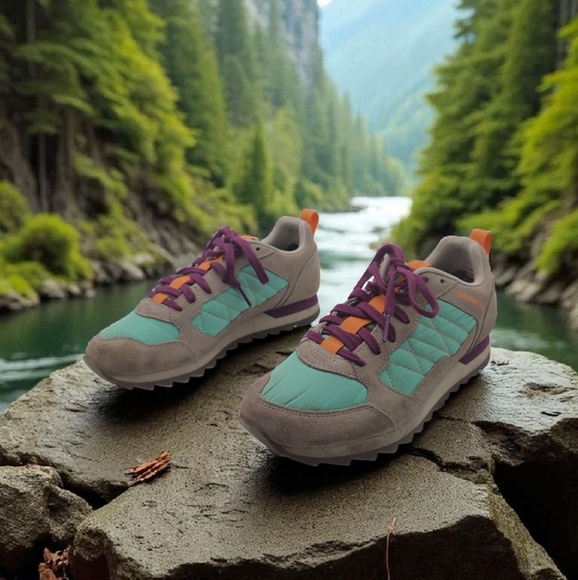 Merrell Shoes - Merrell Alpine J002598 Sz 7.5 Teal/Gray Trail Sneakers